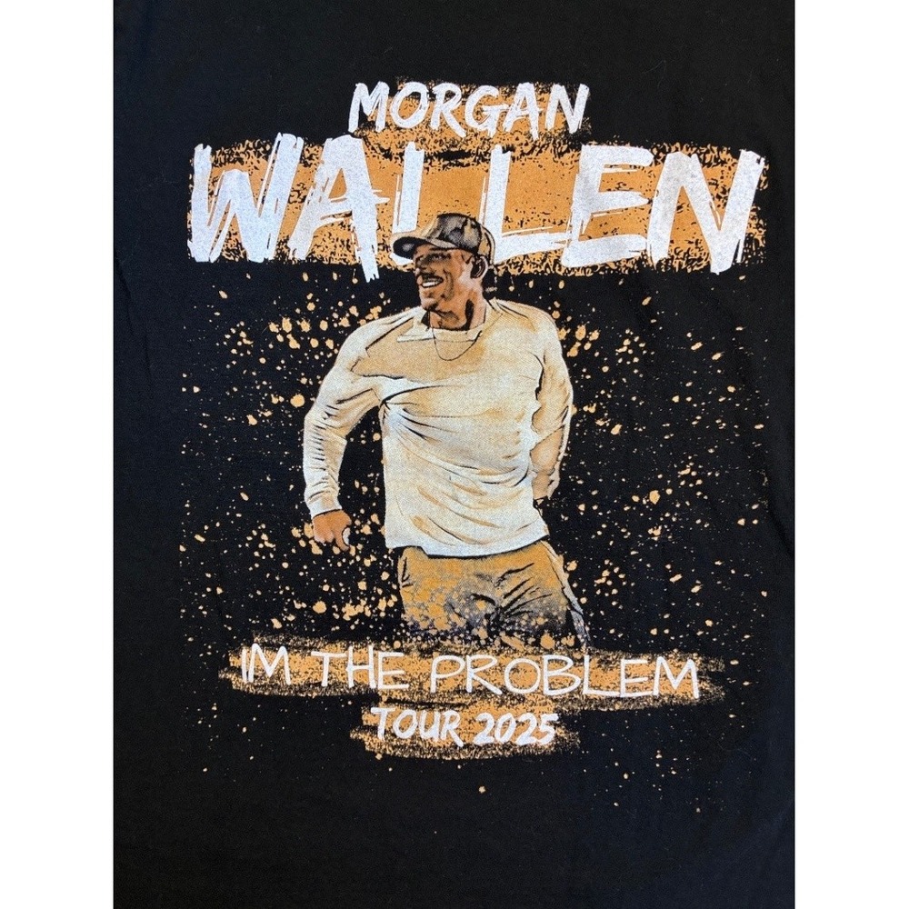 Morgan Wallen I'm The Problem Tour 2025 Graphic T-Shirt Medium Black Music